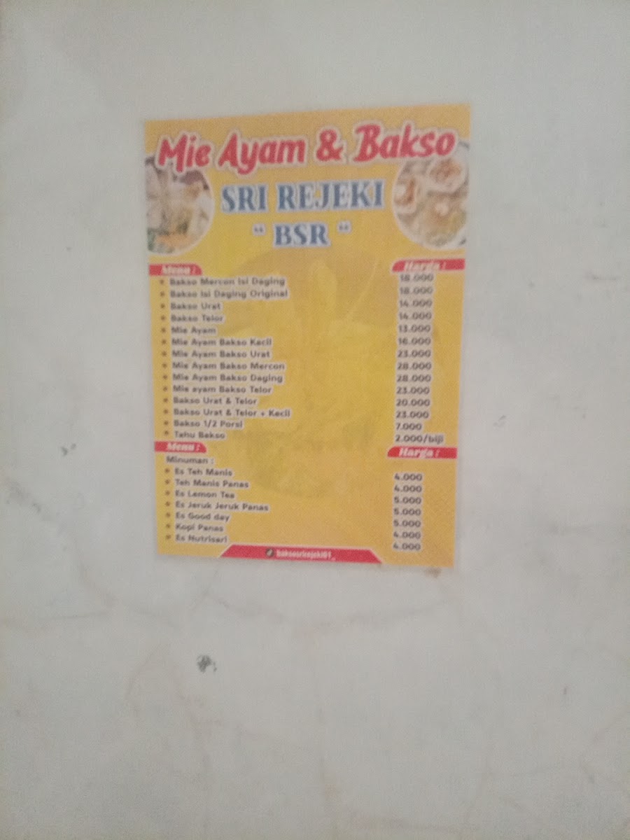 Bakso Sri Rejeki Photo Menu 1