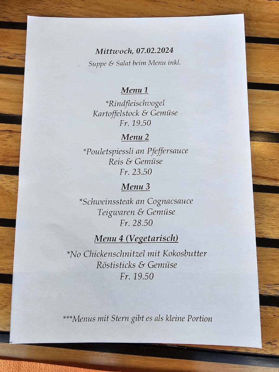 Landgasthof Mühlebach Photo Menu 1
