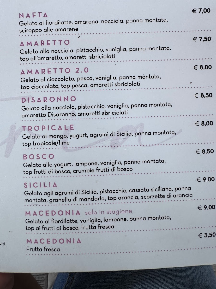 Gelateria Bar Da Gino Photo Menu 2