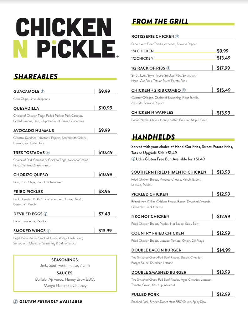 Chicken N Pickle - St. Charles Photo Menu 2