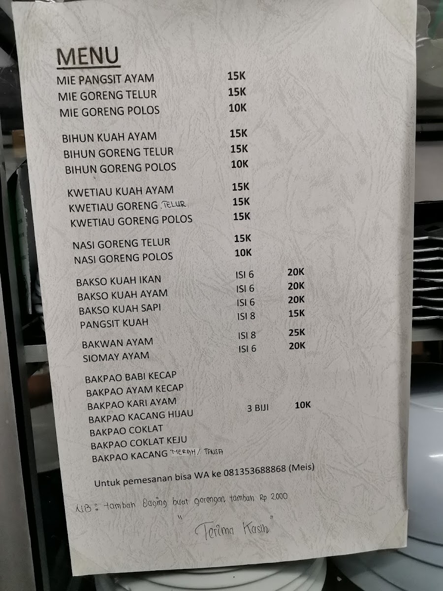 Mie Kriting Awie Photo Menu 10