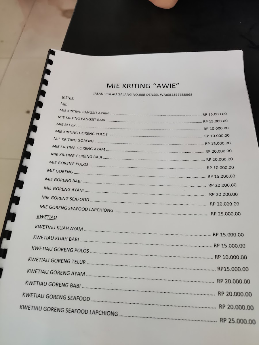 Mie Kriting Awie Photo Menu 7