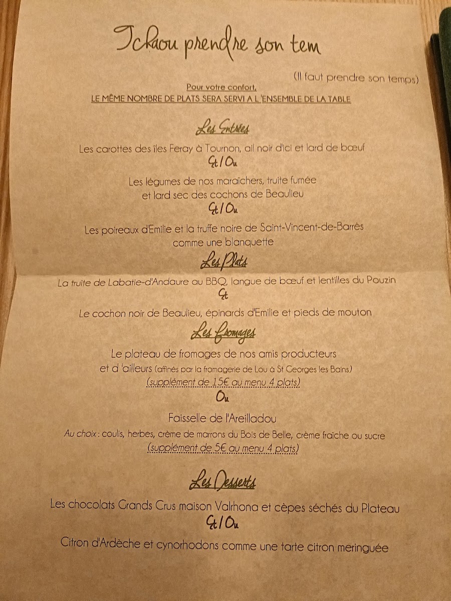 LA BÒRIA Photo Menu 2