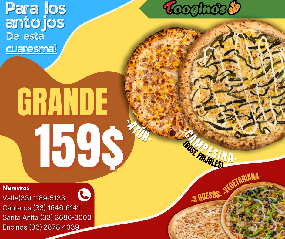 Toogino's Pizza Los Cántaros Photo Menu 2