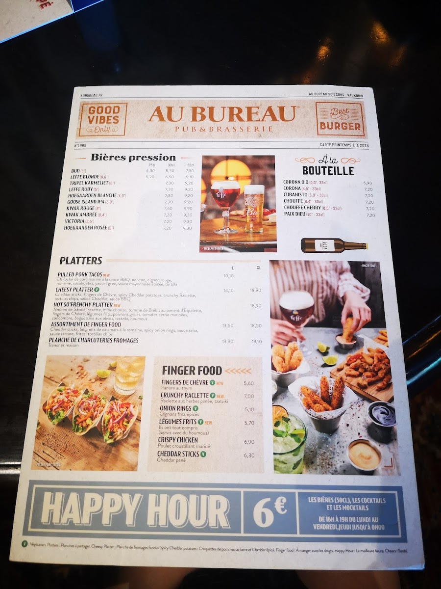 Au Bureau - Pub et Brasserie Photo Menu 10