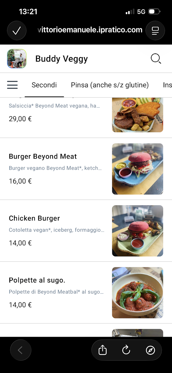Buddy Veggy Restaurant Cafè Photo Menu 1