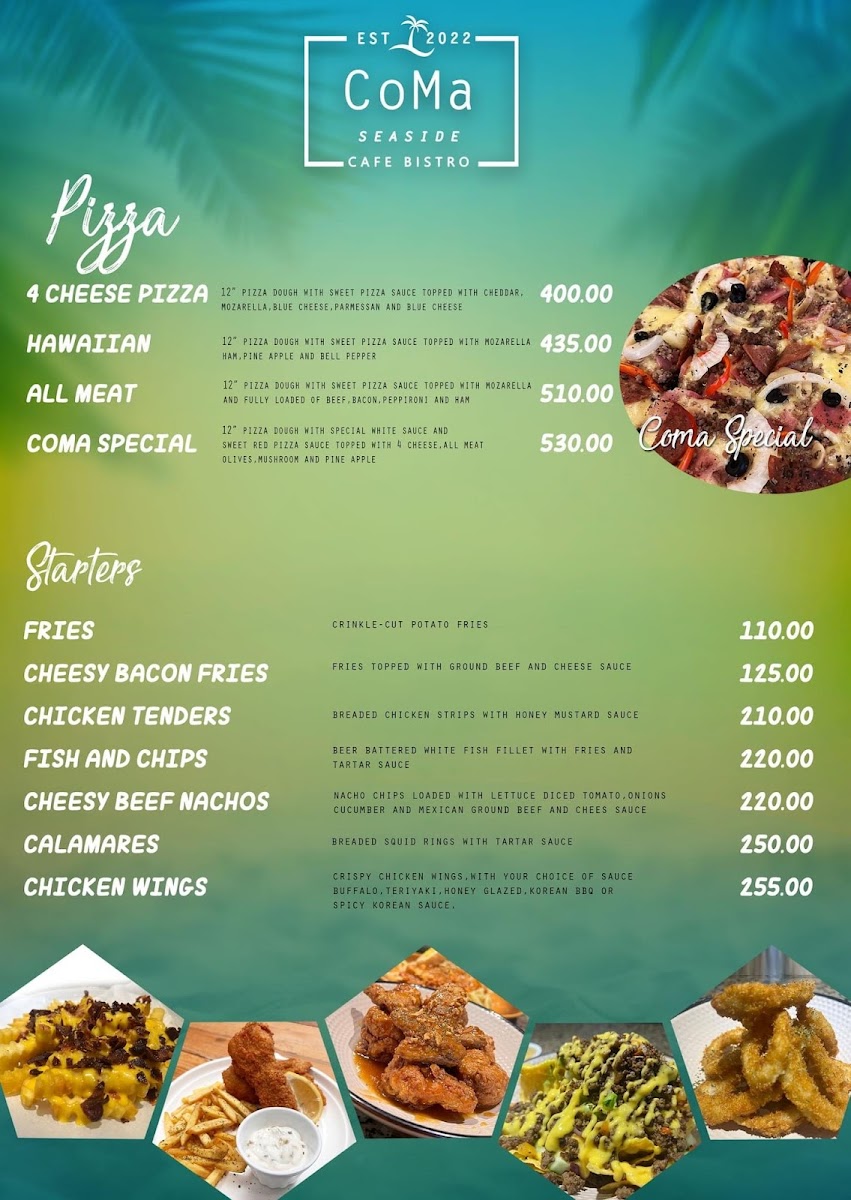 CoMa Seaside Cafe Bistro Photo Menu 2