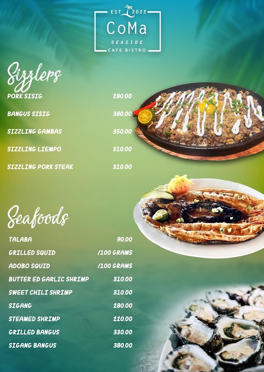 CoMa Seaside Cafe Bistro Photo Menu 5