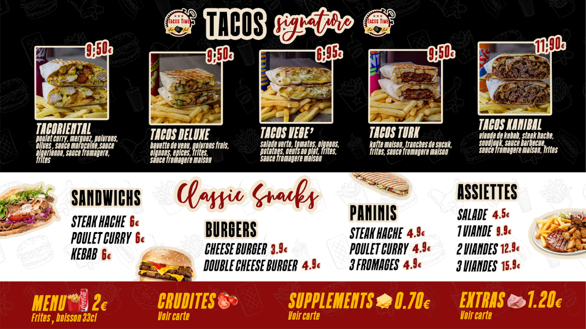 TACOS TIME Photo Menu 1