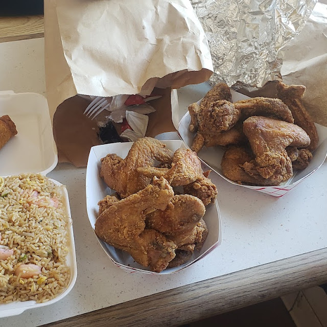 Wings and Shrimp Fried Rice