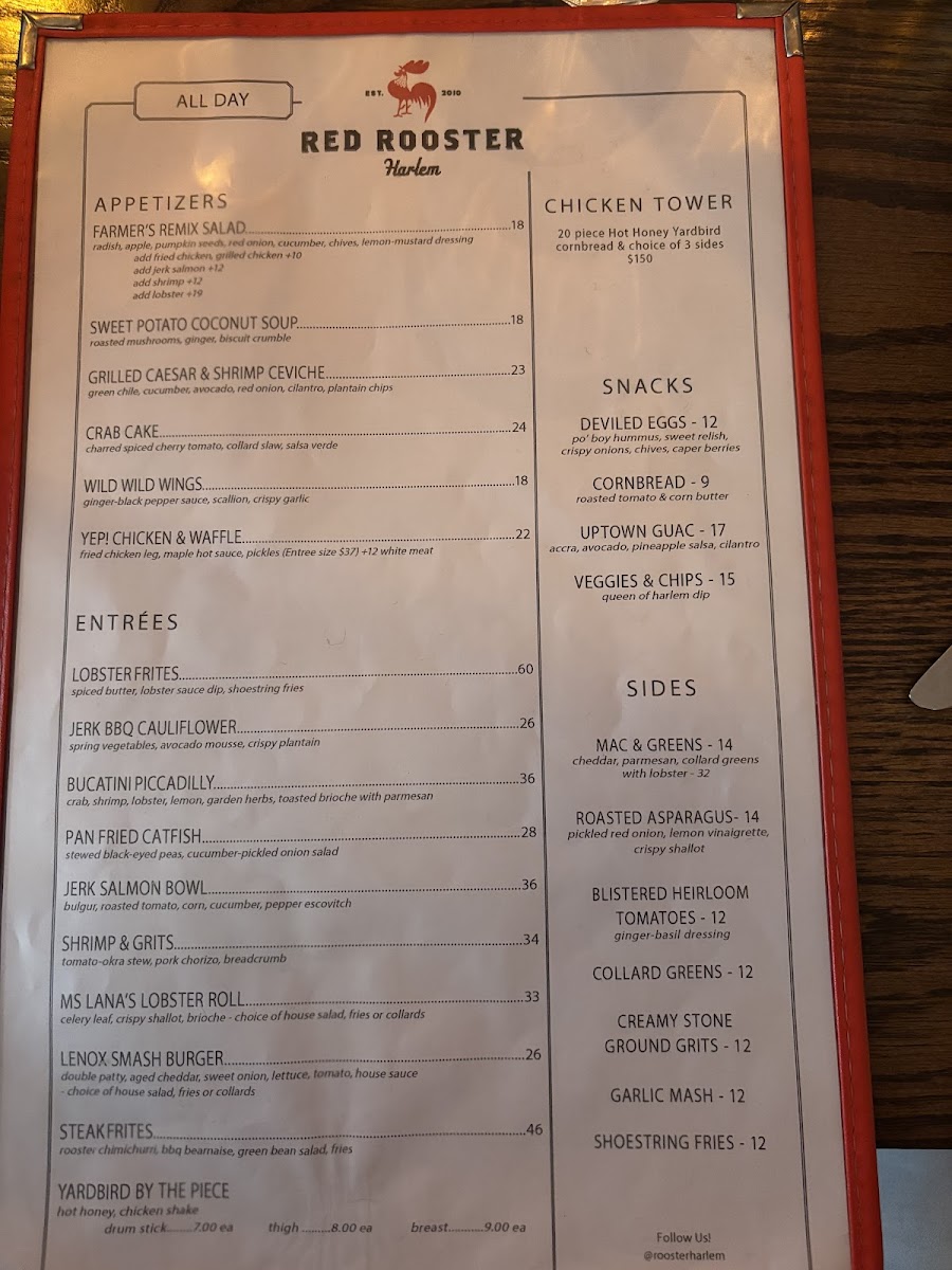 Red Rooster Harlem Photo Menu 9