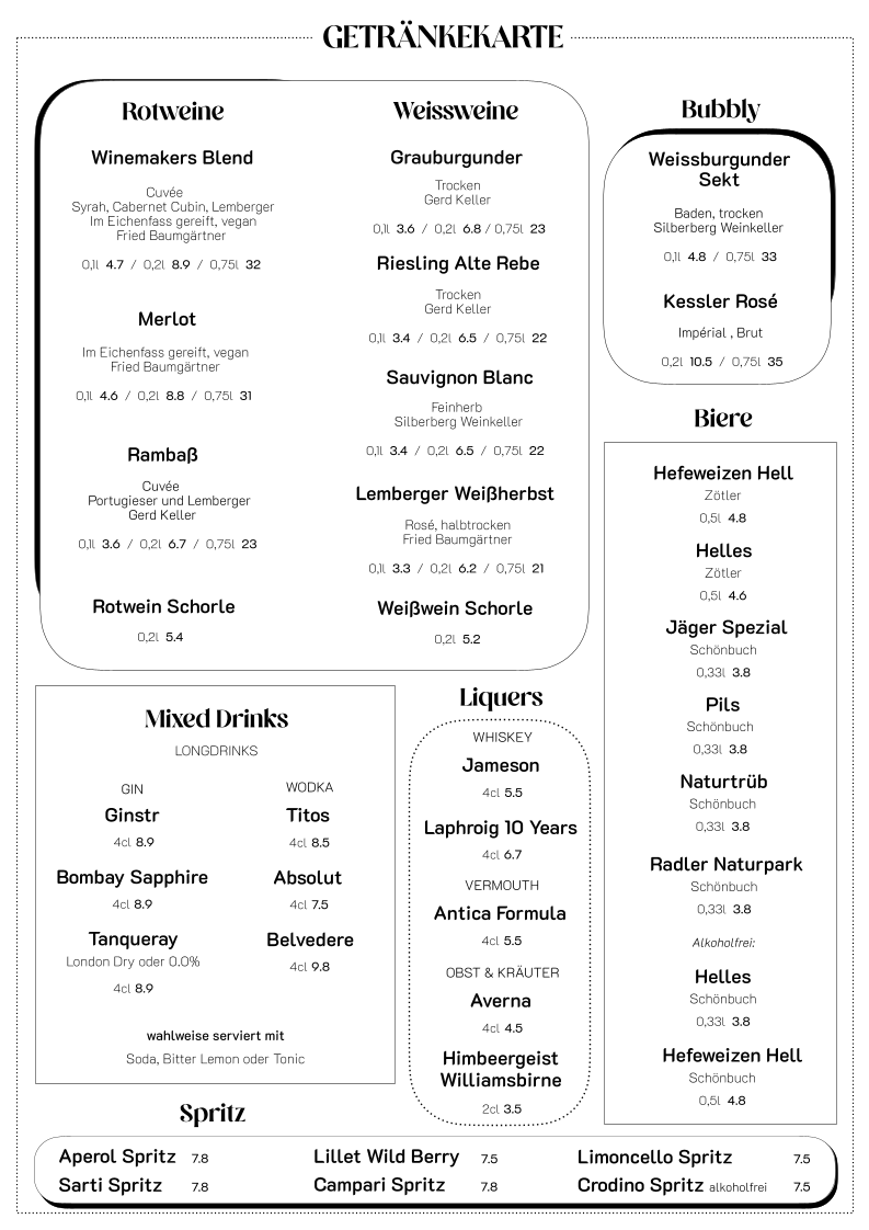 Aquarium Foodbar Photo Menu 2