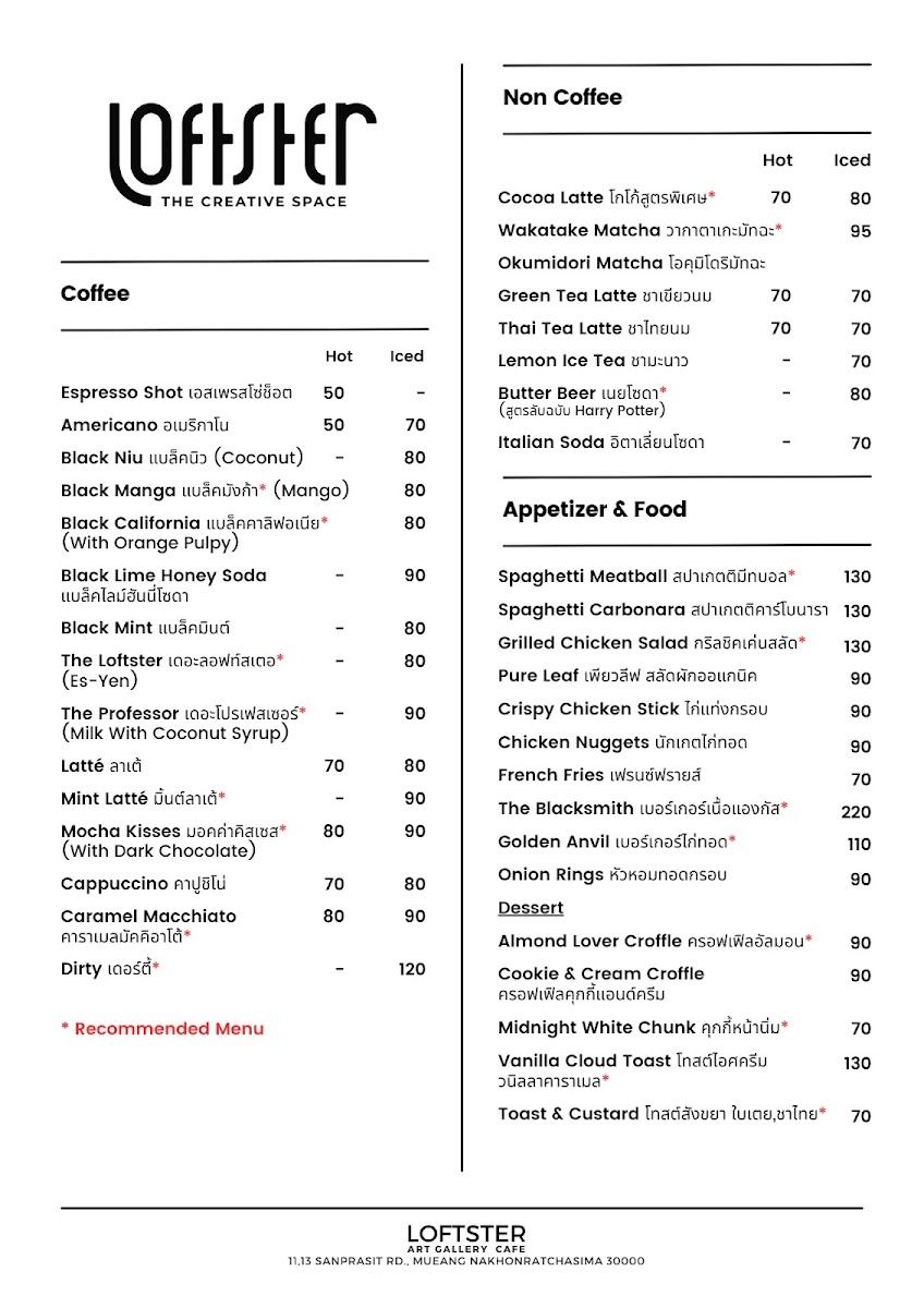Loftster : Art Gallery Café (ลอฟท์สเตอ) Photo Menu 4