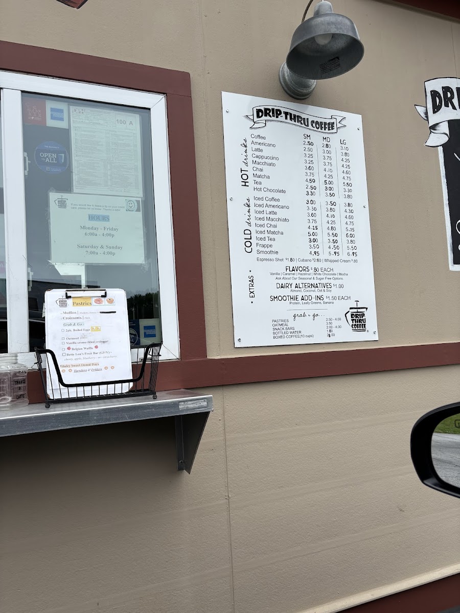 Drip-Thru Coffee® Photo Menu 1