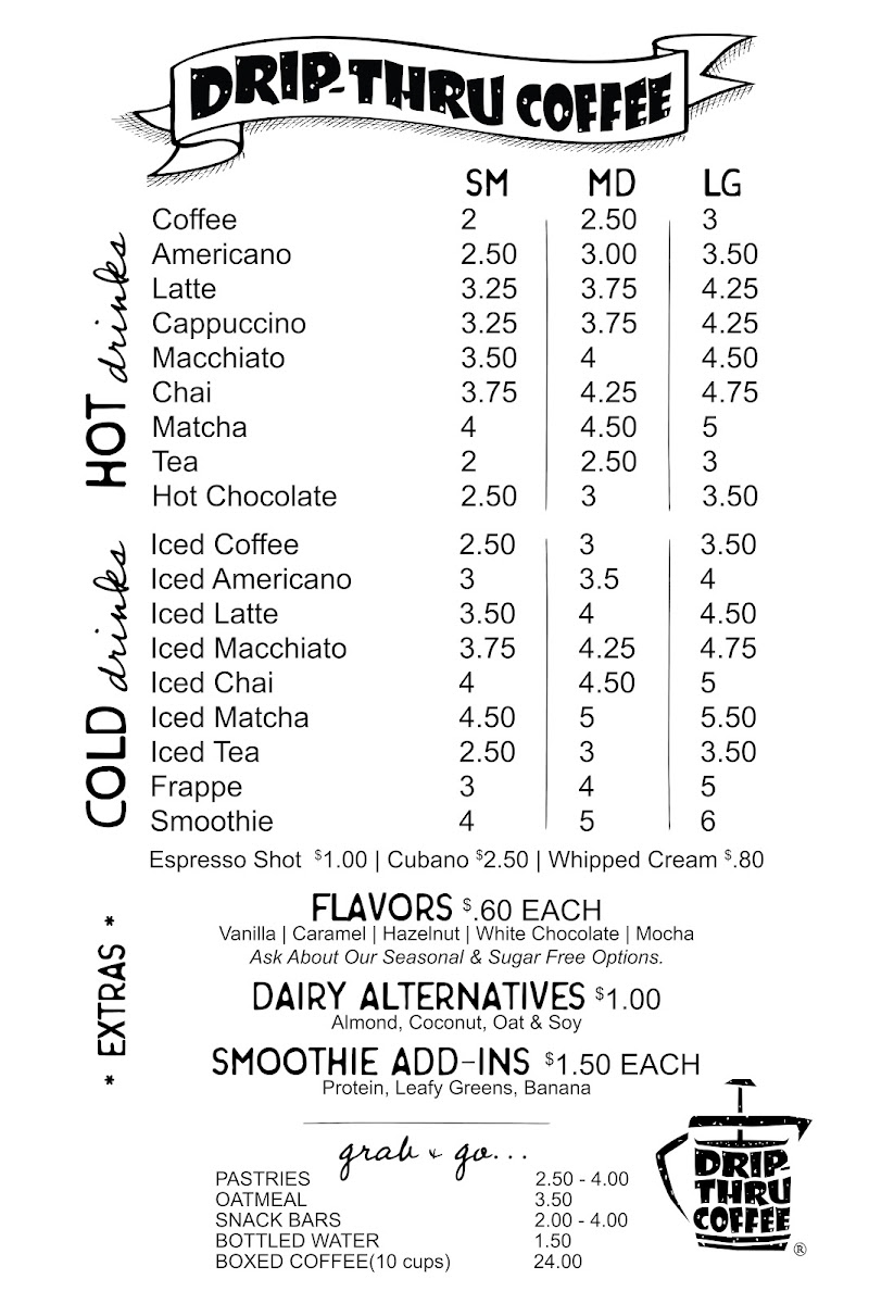 Drip-Thru Coffee® Photo Menu 3