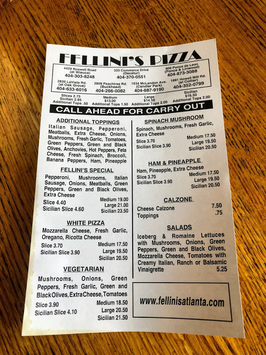 Fellini's Pizza Photo Menu 6