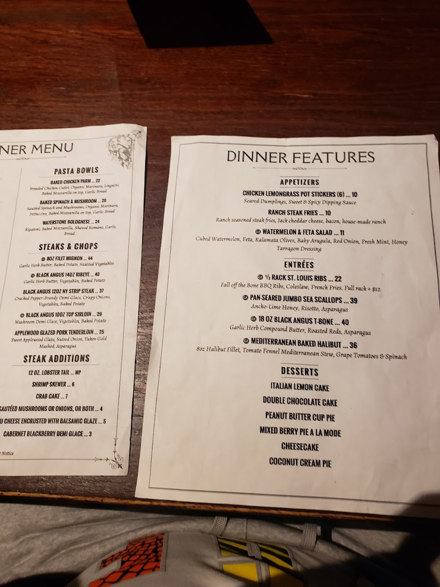 Waterstone Grill Photo Menu 8