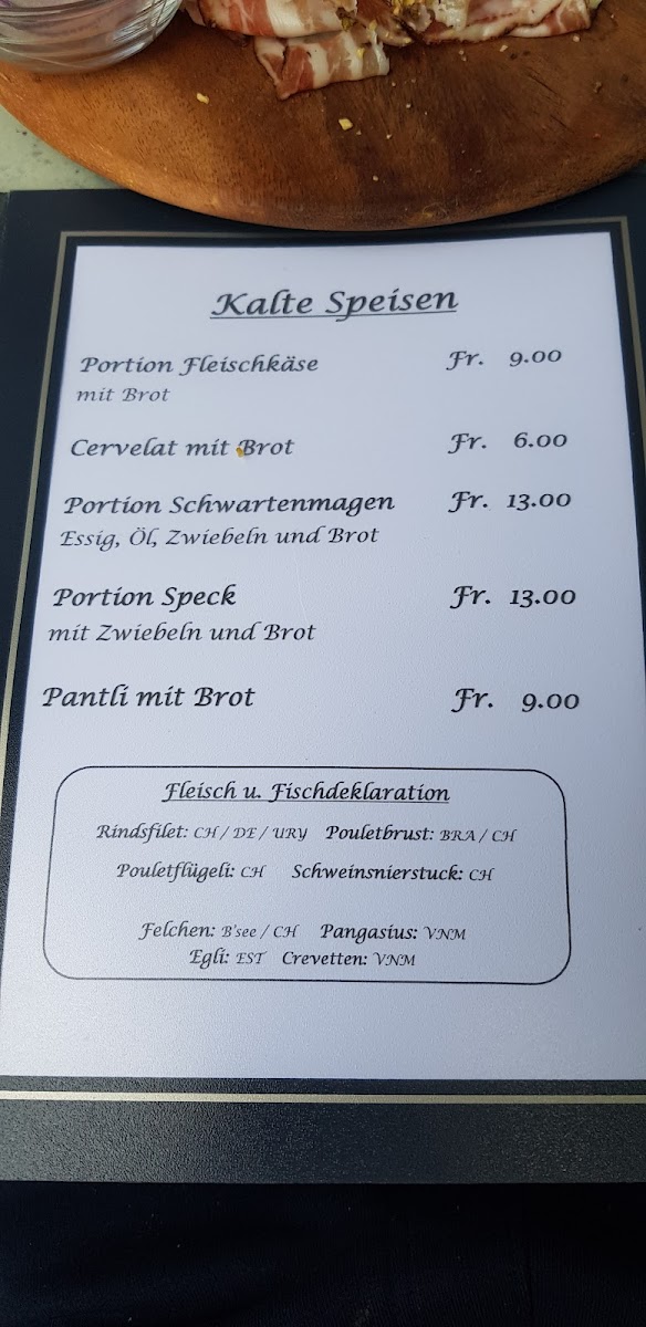 Conny's Hafenbeizli Photo Menu 2