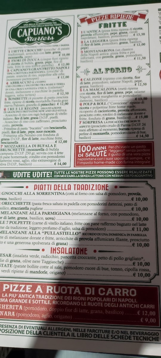 Pizzeria Capuano's - Porto Recanati Photo Menu 10