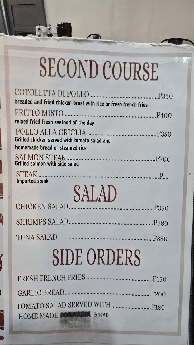 A Tavola Photo Menu 2