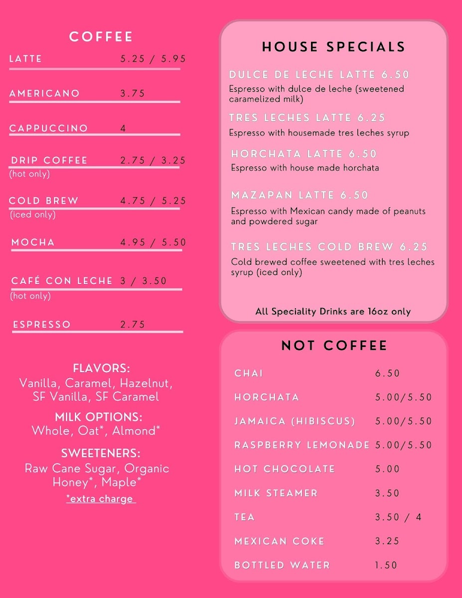 Buenos Dias Coffee Photo Menu 1