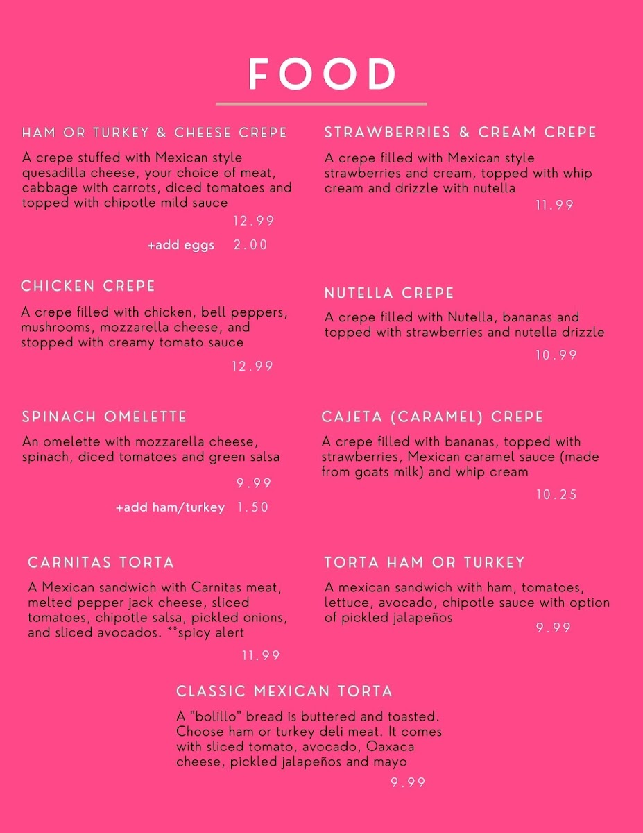 Buenos Dias Coffee Photo Menu 2