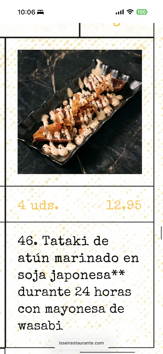 Issei Nikkei Restaurante Photo Menu 9