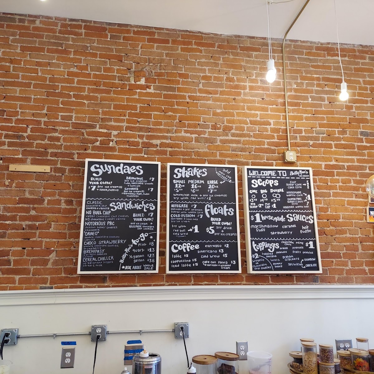 Betty Rae's Ice Cream Photo Menu 2