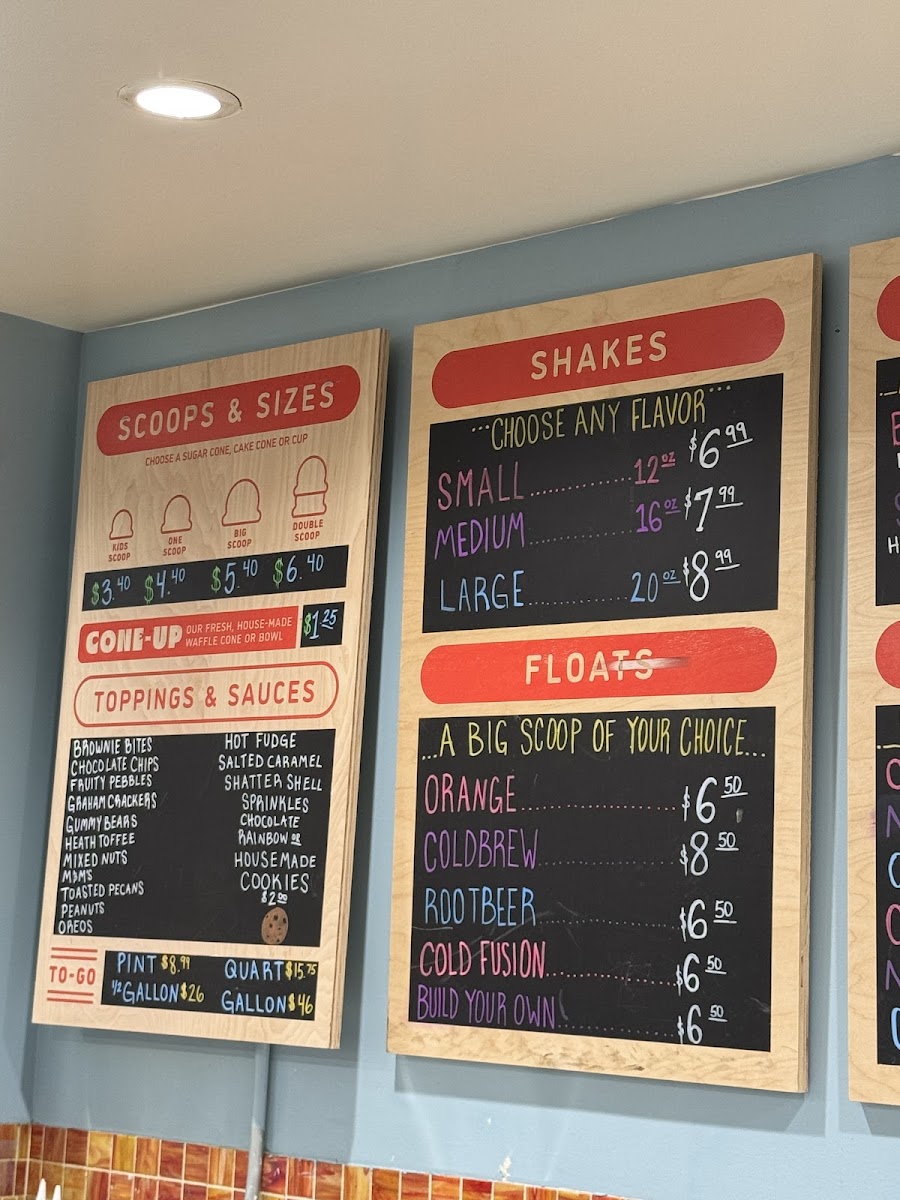 Betty Rae's Ice Cream Photo Menu 3