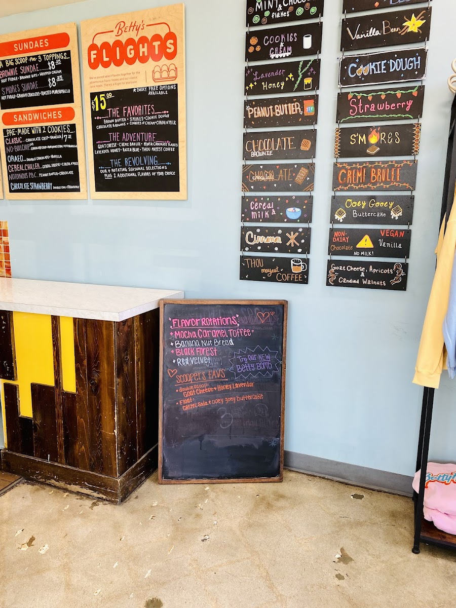 Betty Rae's Ice Cream Photo Menu 4