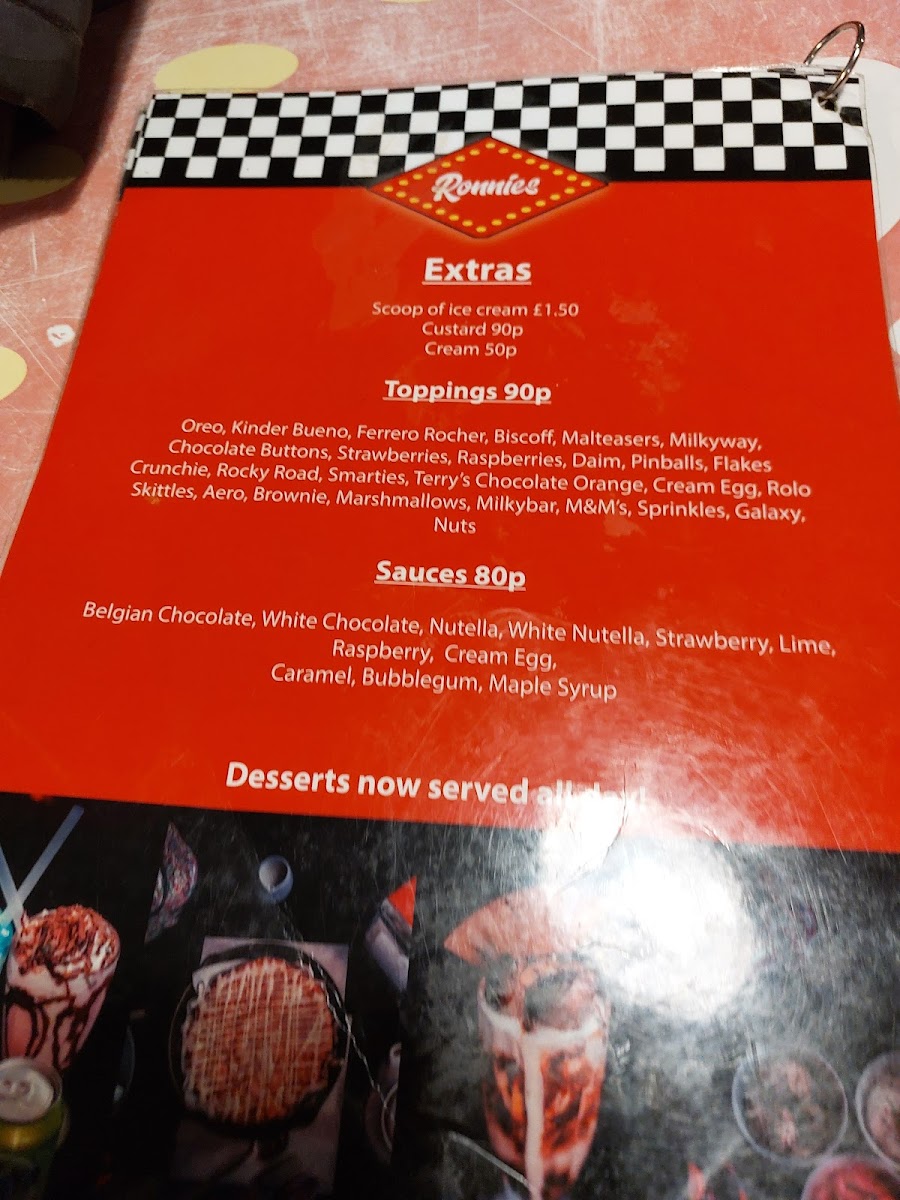 Ronnies desserts Photo Menu 4