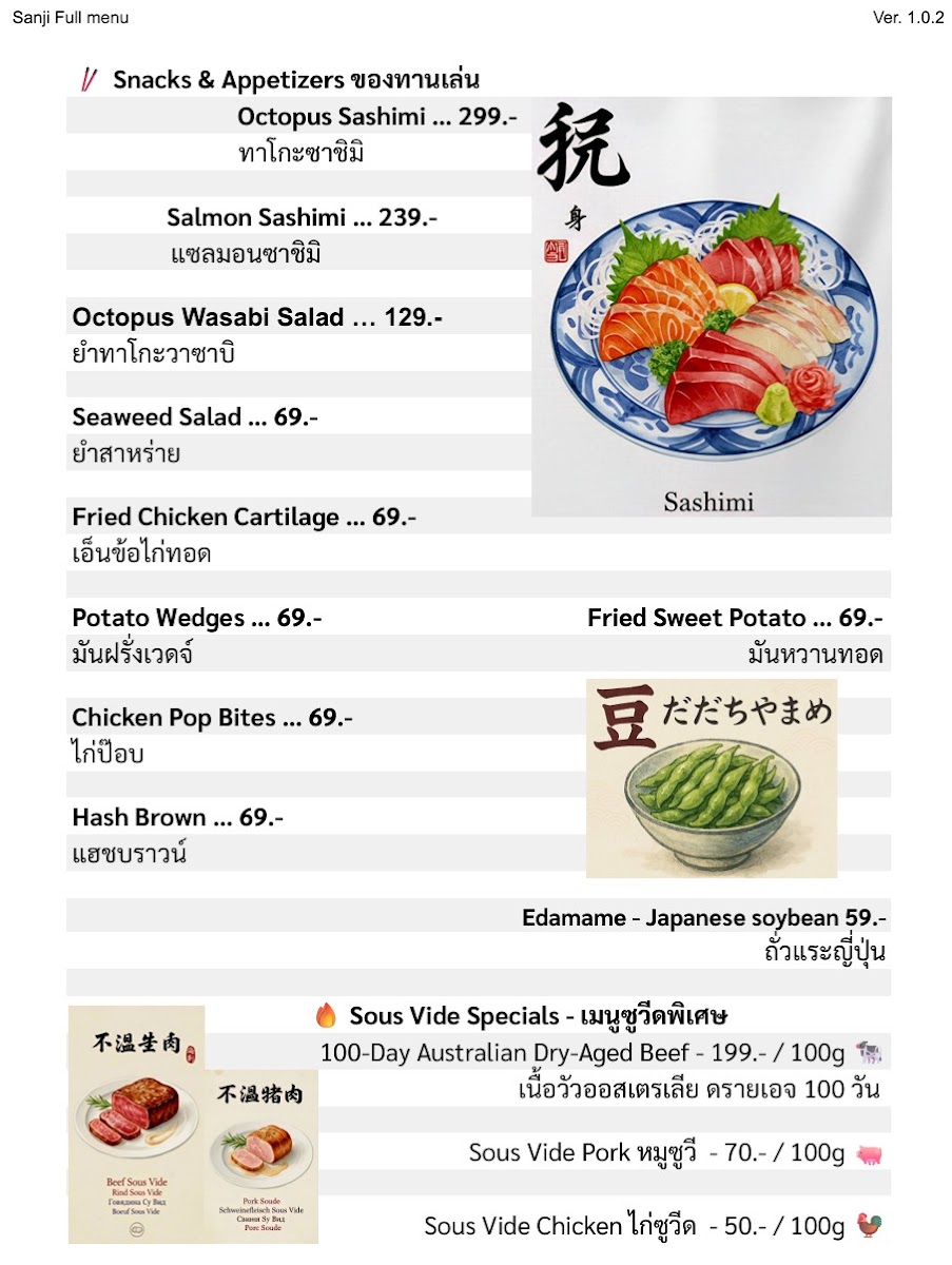 SANJI KITCHEN KHAOLAK Photo Menu 4