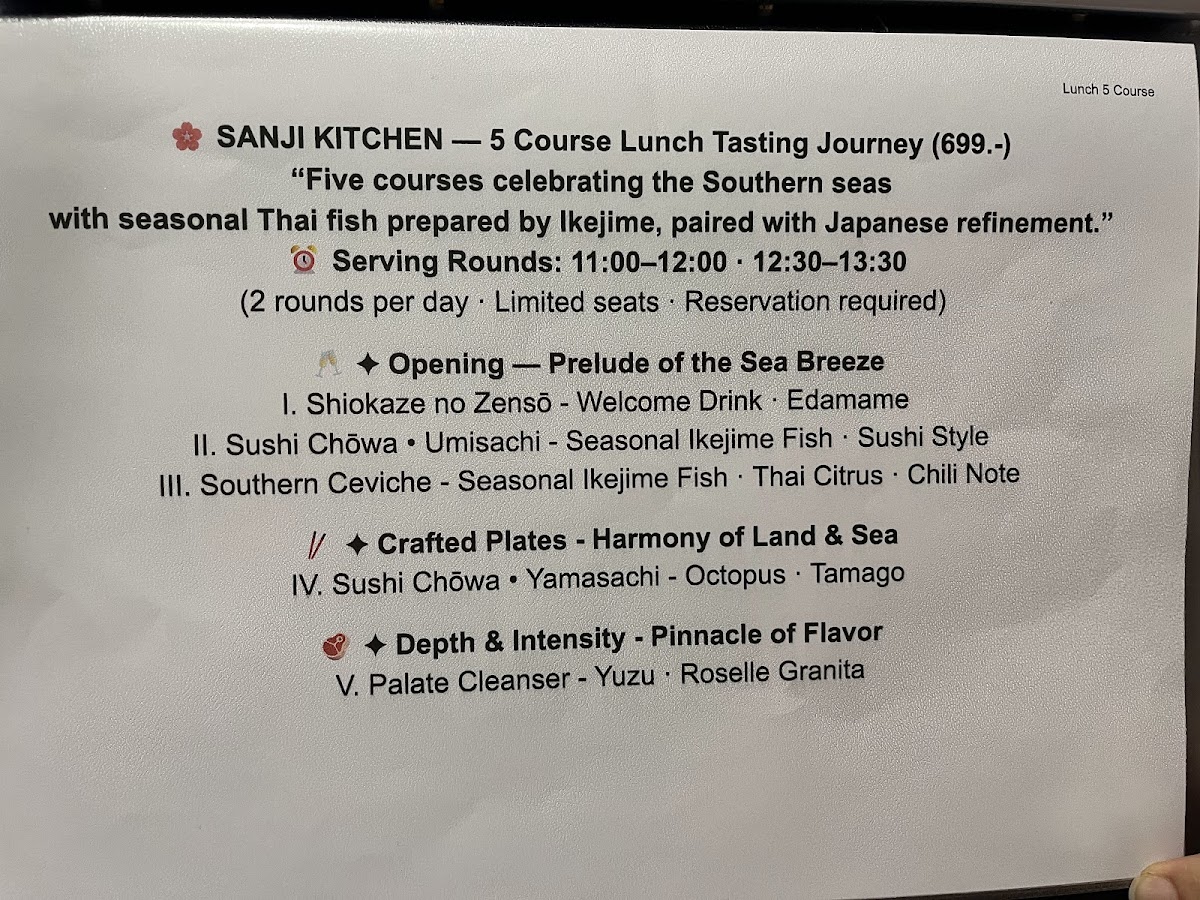 SANJI KITCHEN KHAOLAK Photo Menu 9