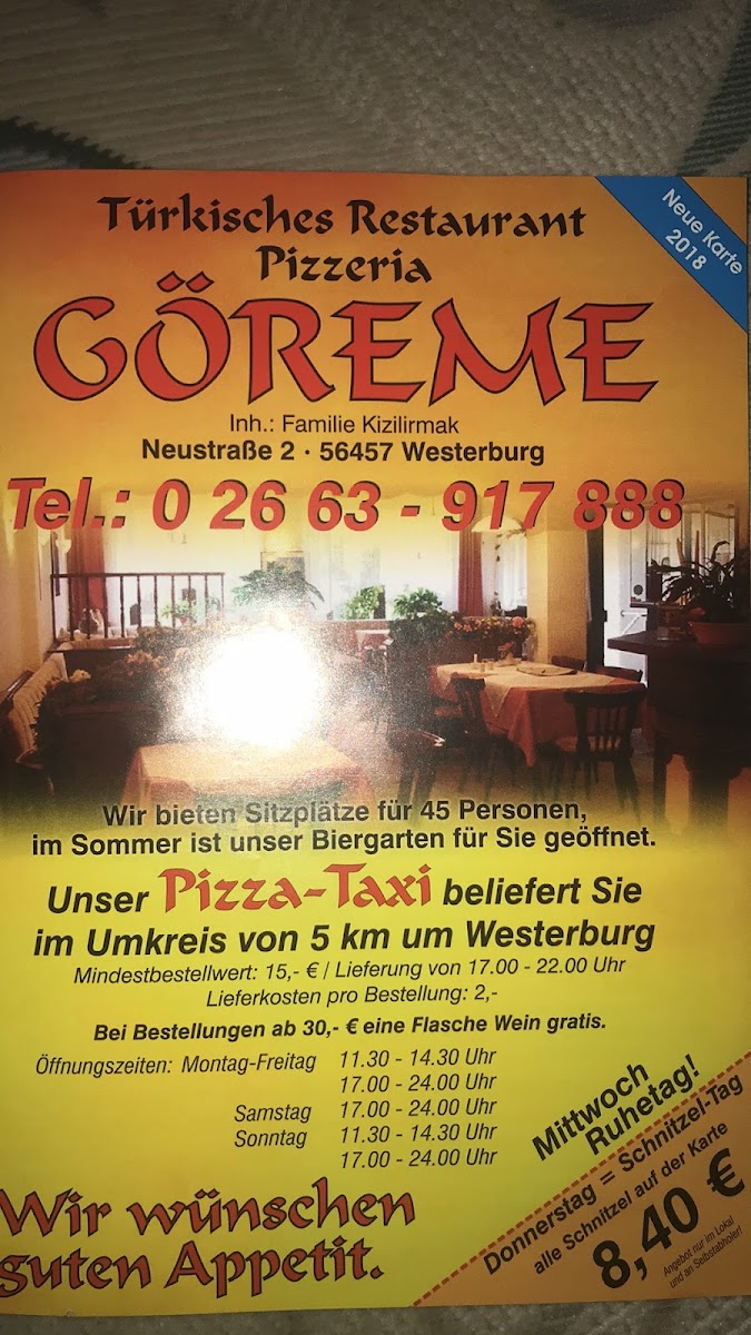 Gaststätte Göreme Photo Menu 2