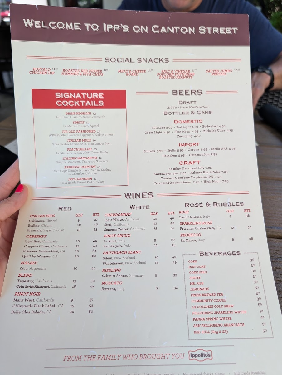 Ipp's Pastaria & Bar Photo Menu 3