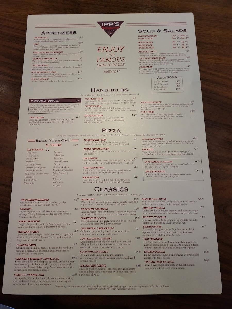 Ipp's Pastaria & Bar Photo Menu 6