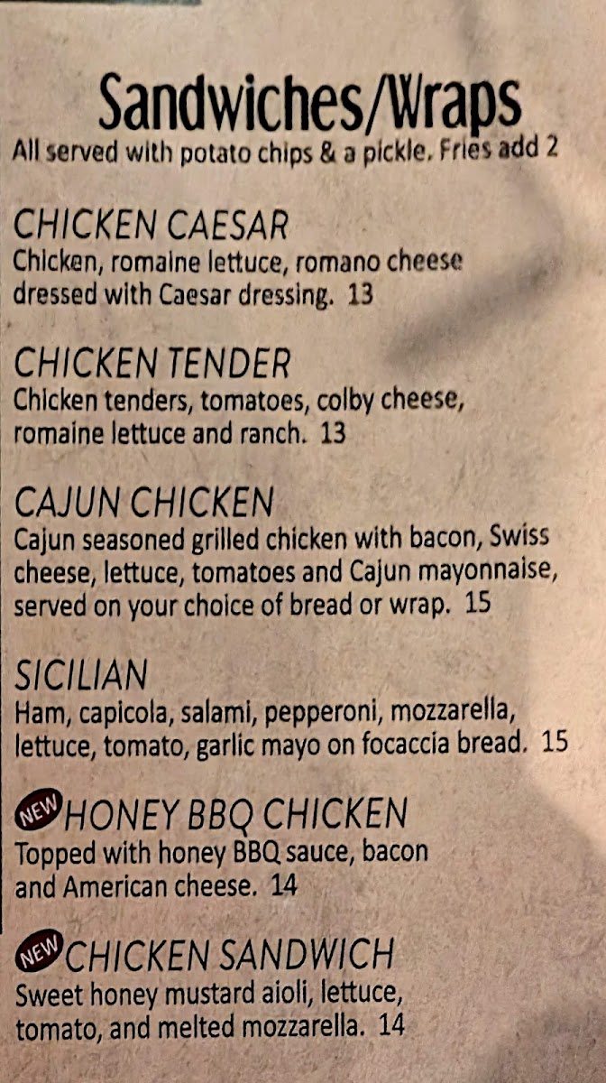 Florentine Sports Lounge Photo Menu 5