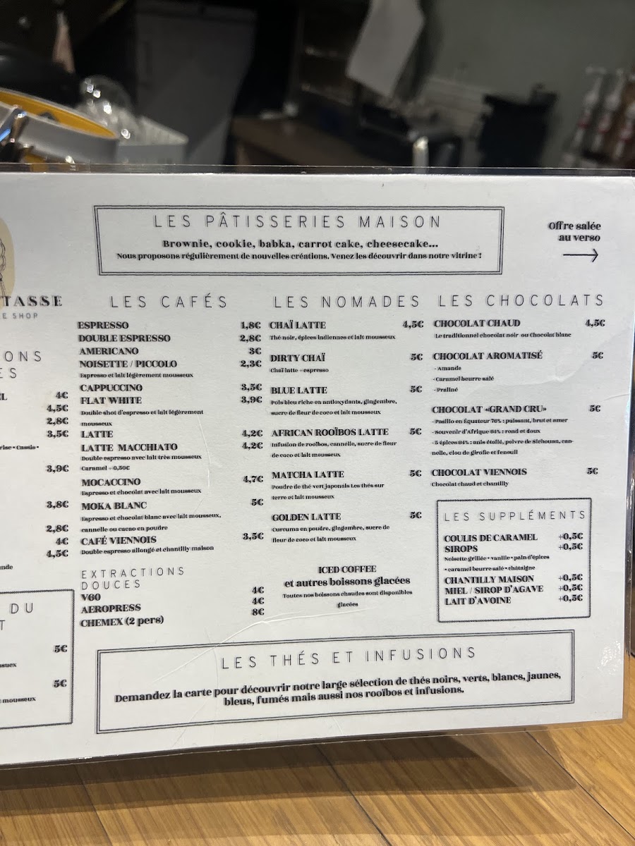 À Chacun Sa Tasse Photo Menu 6
