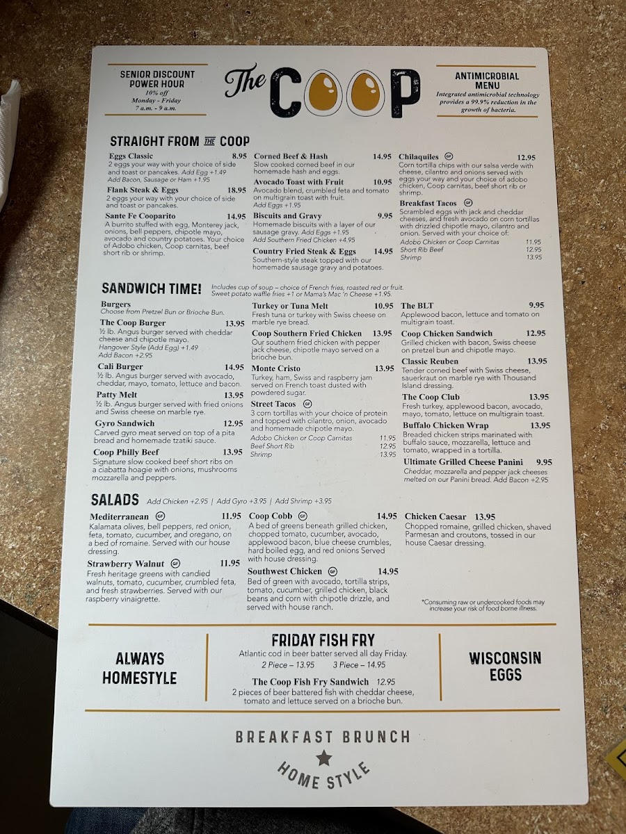 The Coop Photo Menu 8