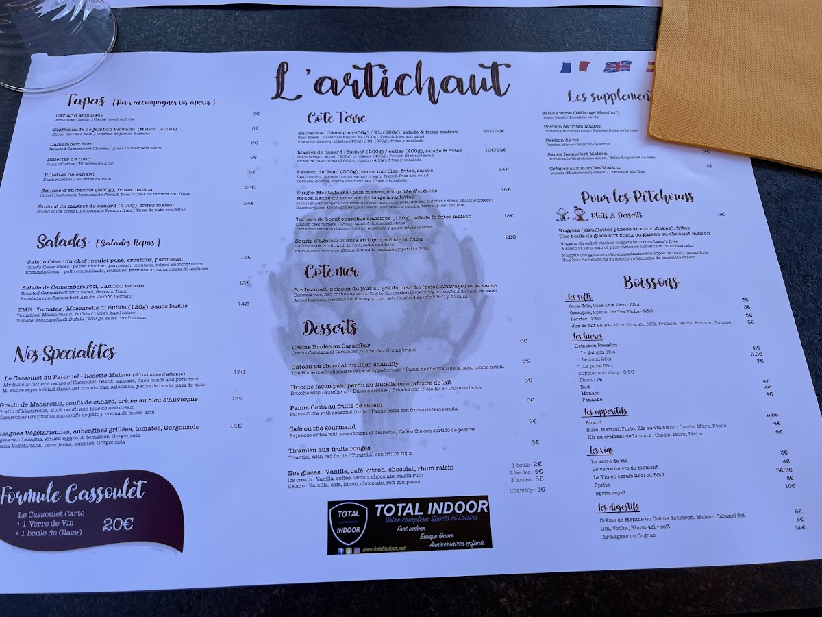 L'Artichaut Photo Menu 7