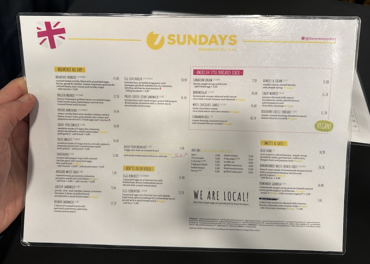 Seven Sundays Photo Menu 2