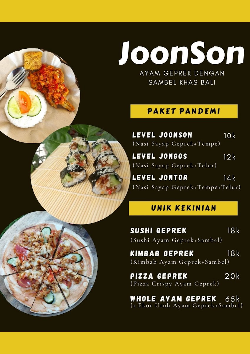 Ayam Geprek JoonSon Jimbaran Photo Menu 5