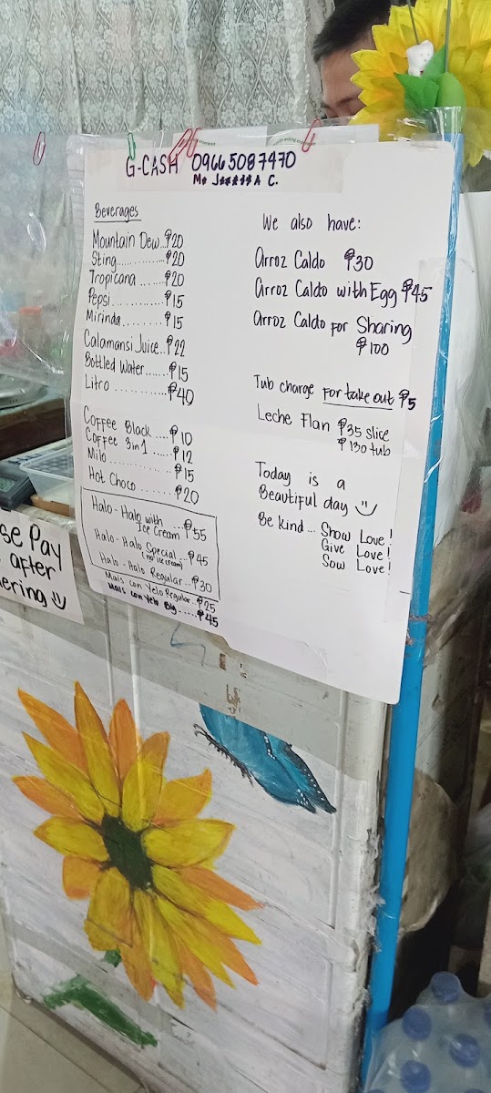 Lorenz's Refreshment Photo Menu 1