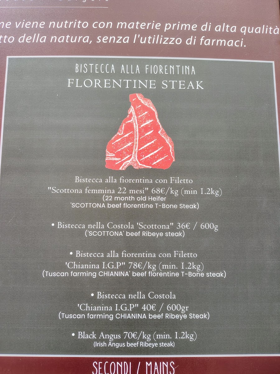 LA BISTECCA ALLA FIORENTINA Dennys G. Rodriguez Photo Menu 2