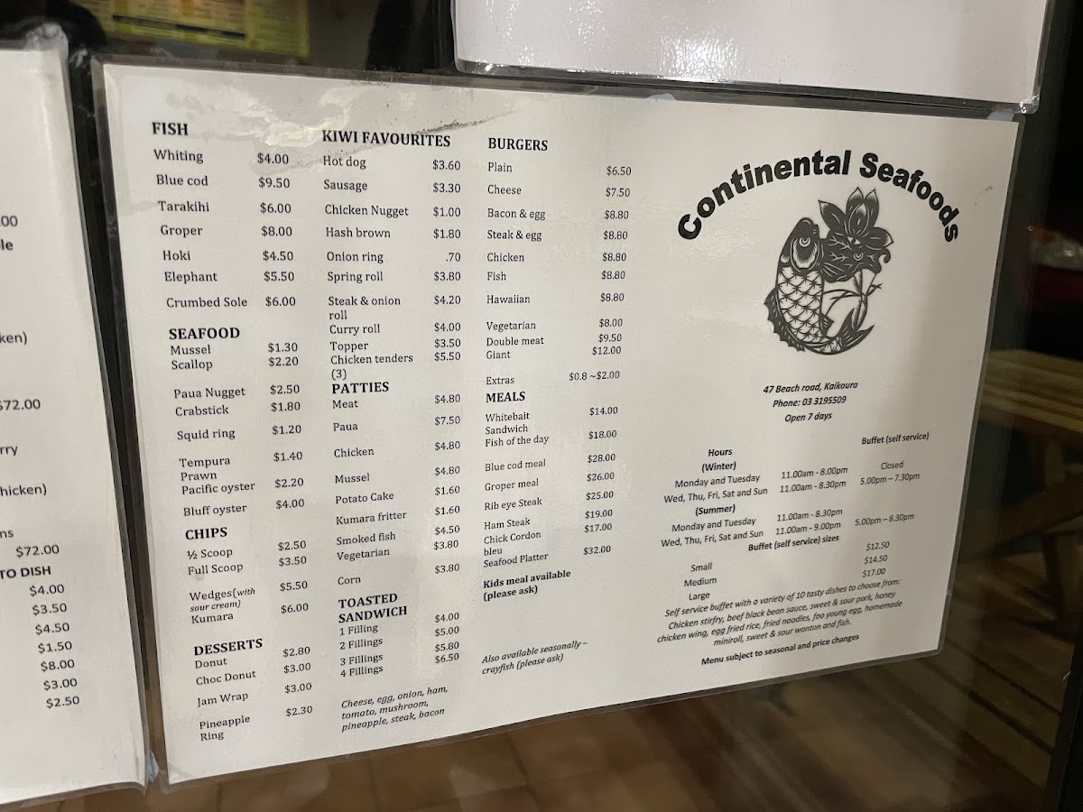 Continental Seafoods Photo Menu 5