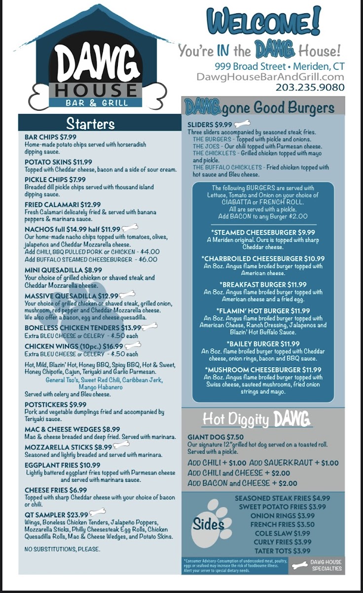 Dawg House Bar & Grill Photo Menu 2