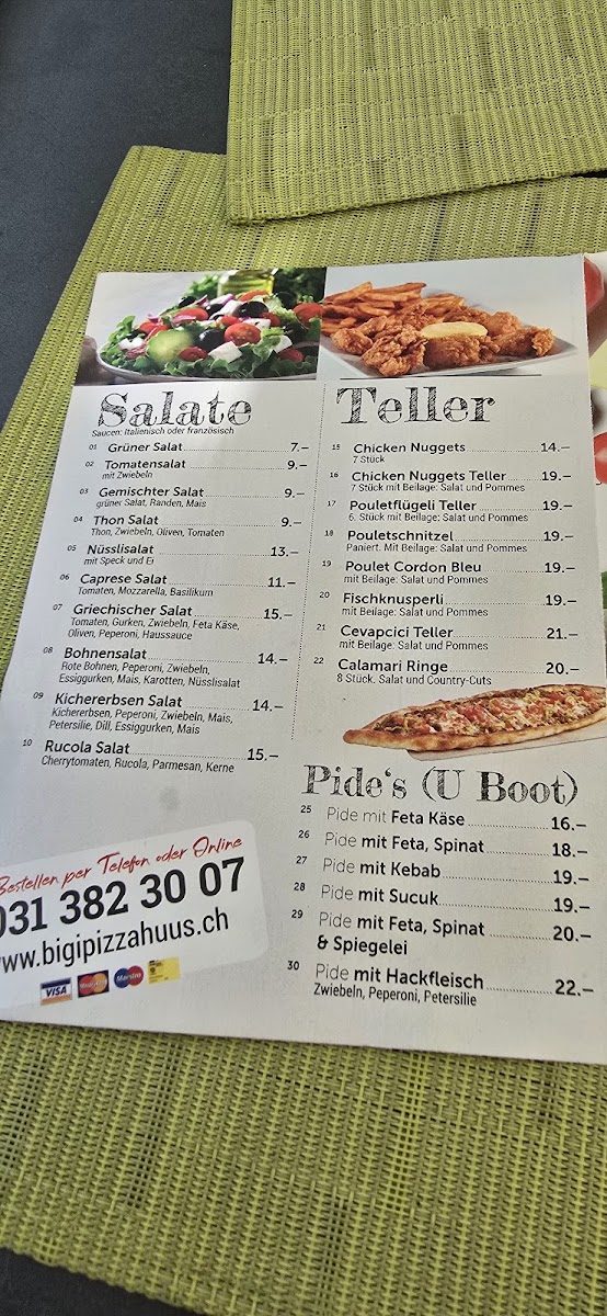 Bigi Pizza Huus Photo Menu 3