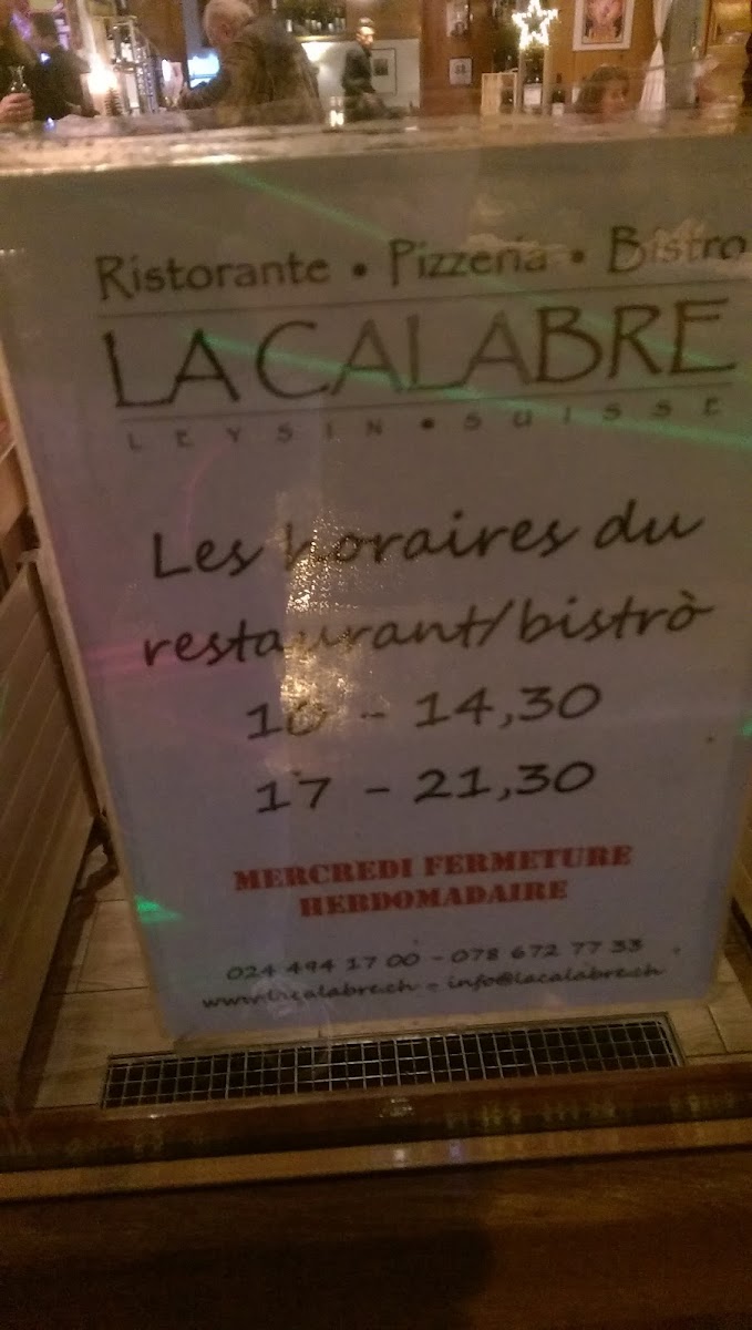 La Calabre Photo Menu 1