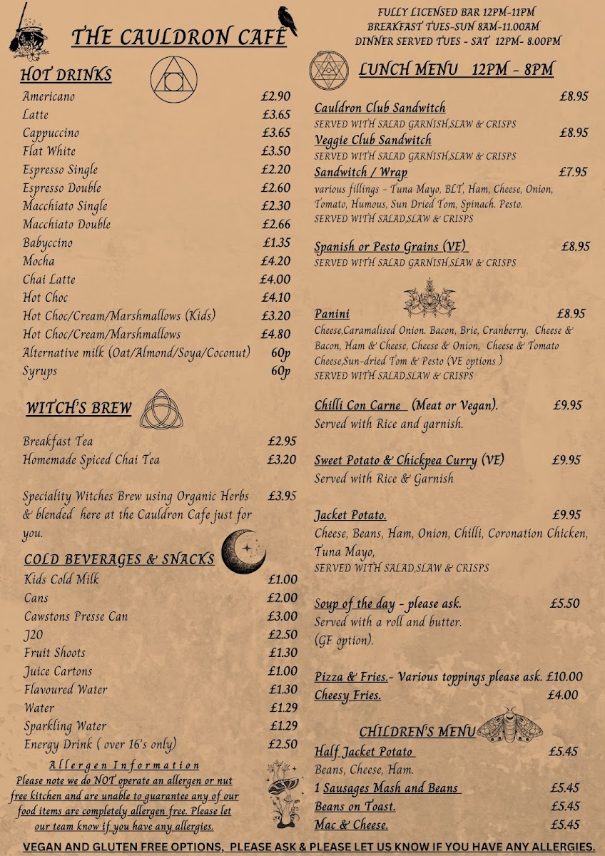The Cauldron Cafe Emporium Ltd Photo Menu 1