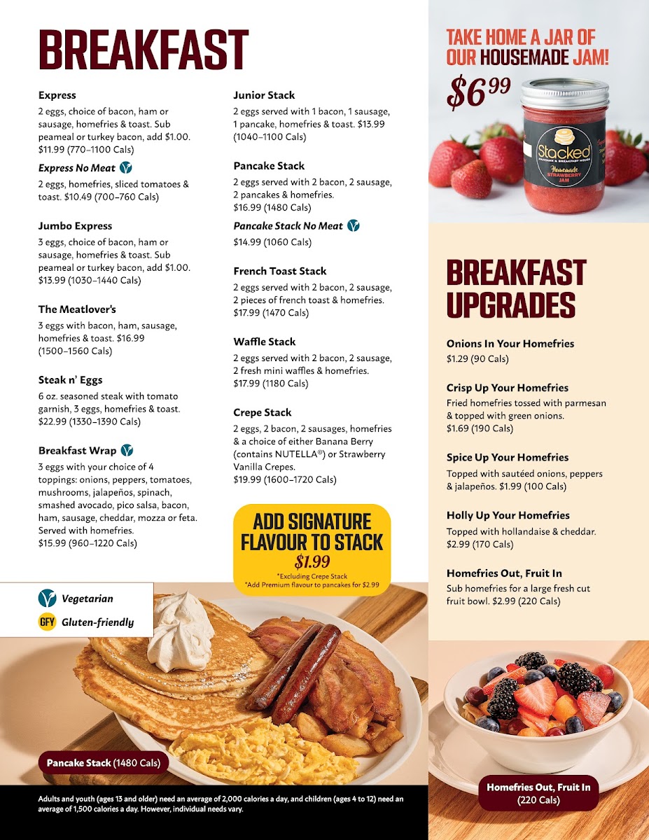 Stacked Pancake & Breakfast House Photo Menu 2